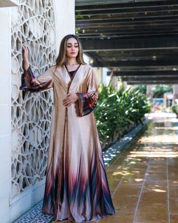 Golden kissed threads – luxury abaya by Balqees
