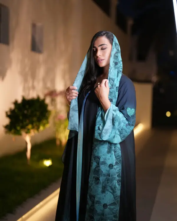 Majestique blue – luxury abaya by Balqees