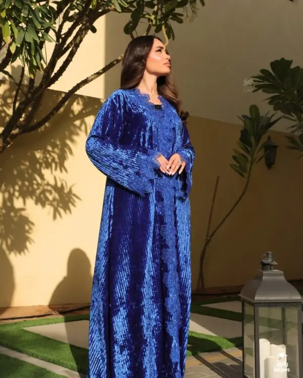 Blue dimes – luxury abaya by Balqees